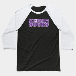 Alz Sucks Alzheimers Awareness  End Alz Baseball T-Shirt